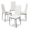 Baxton Studio Armand Modern White Faux Leather Upholstered Dining Chair, PK4 146-8780 - alternate 1